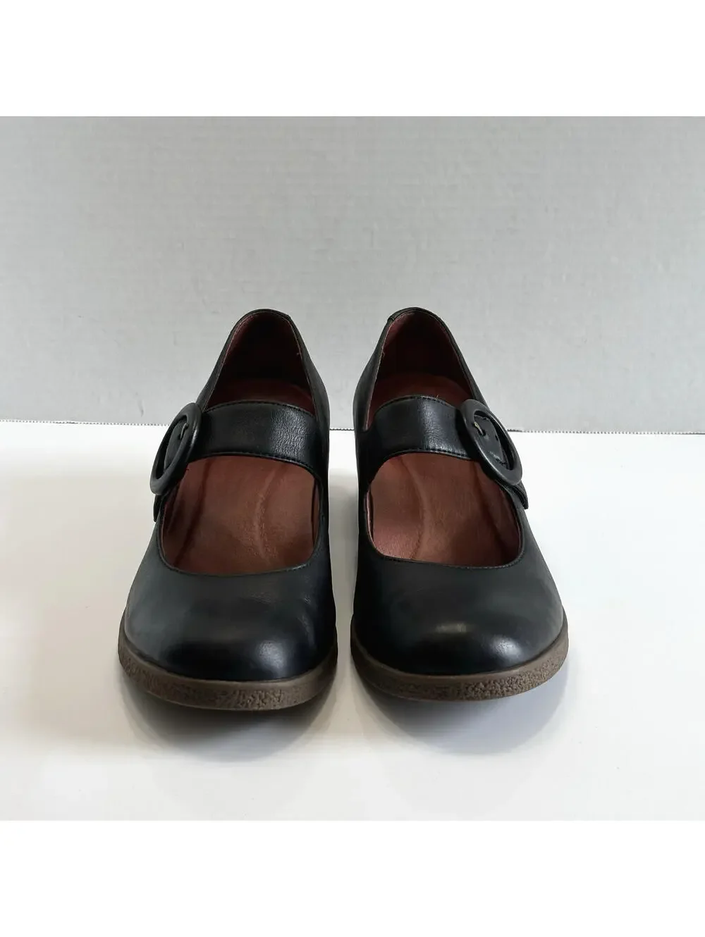 Dansko Brandy Mary Jane Burnished Black Leather Shoes Women's 9.5 Comfort Buckle - Picture 3 of 16